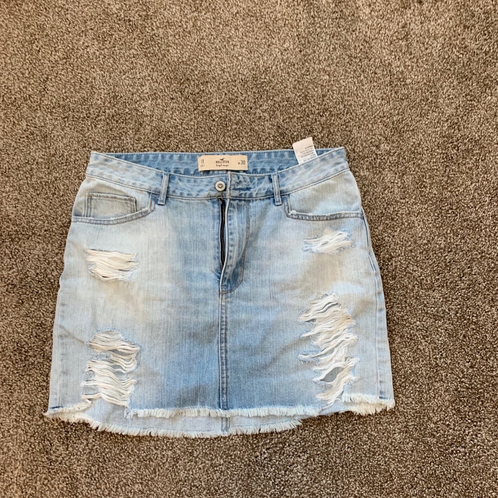Mini Skirt Jeans Distressed